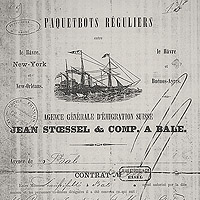 Contrat d'émigration de la famille Currat, Bâle, le 5 juin 1867. Archives privées, Baradero.
