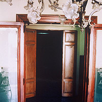 Le hall d'entrée de la Maison Suisse de Baradero, novembre 1998. Photo Christophe Mauron.